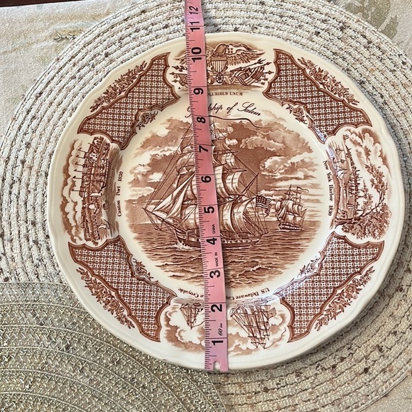 Set of Four Alfred Meakin Fair Winds Friendship of Salem10" Plates England - Picture 4 of 4